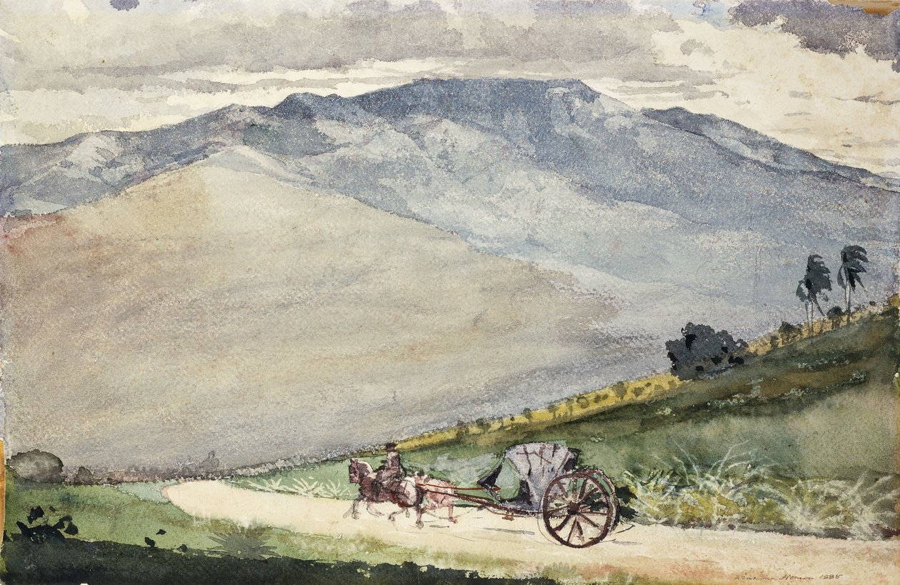 1885年，古巴山区公路上的Volante 作者 温斯洛·荷马