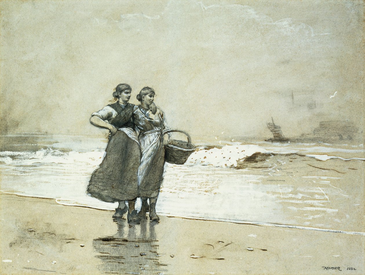 布莱斯·桑兹（Blyth Sands），1882年 作者 温斯洛·荷马