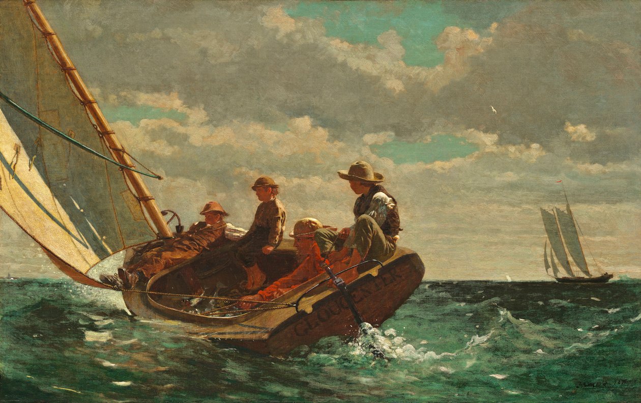 Bitzzing Up（A Fair Wind）1873-76 作者 温斯洛·荷马