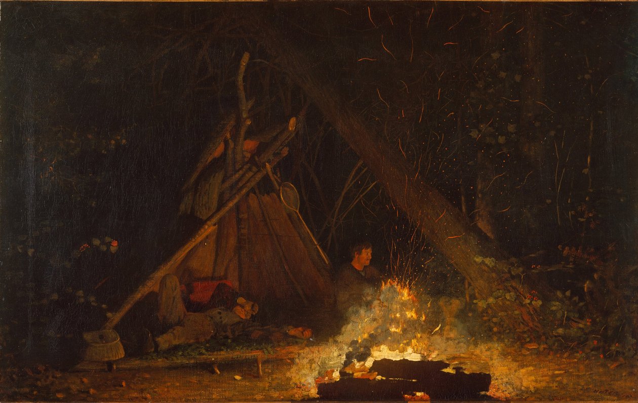 Camp Fire，1880 作者 温斯洛·荷马