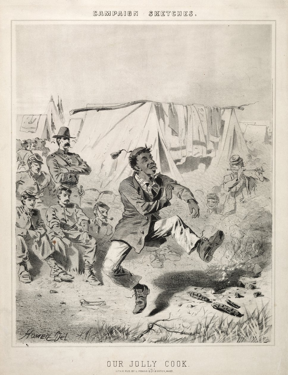 竞选草图：我们的Jolly Cook，1863年。 作者 温斯洛·荷马