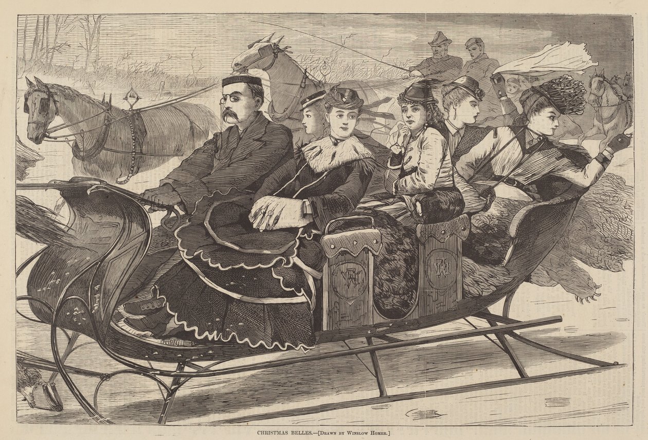 Christmas Belles》，1869年出版。 作者 温斯洛·荷马