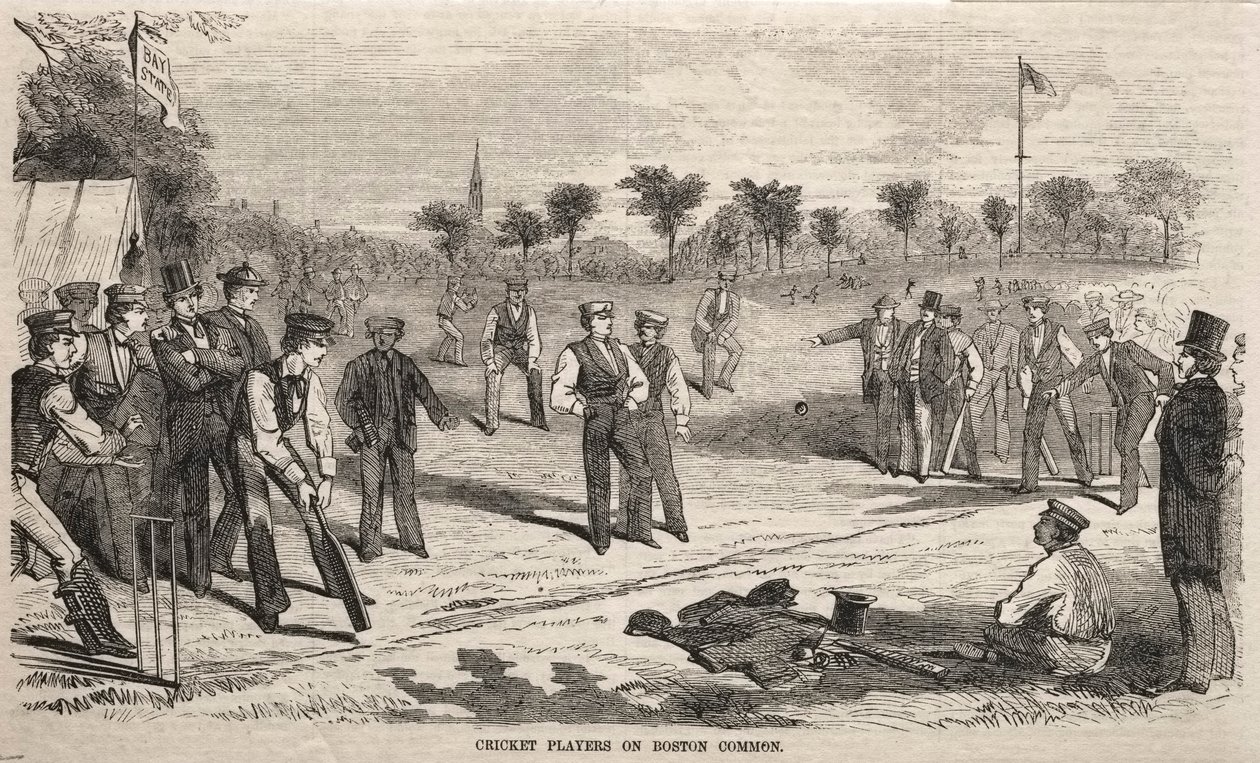1859年，波士顿共同球场的板球运动员。 作者 温斯洛·荷马