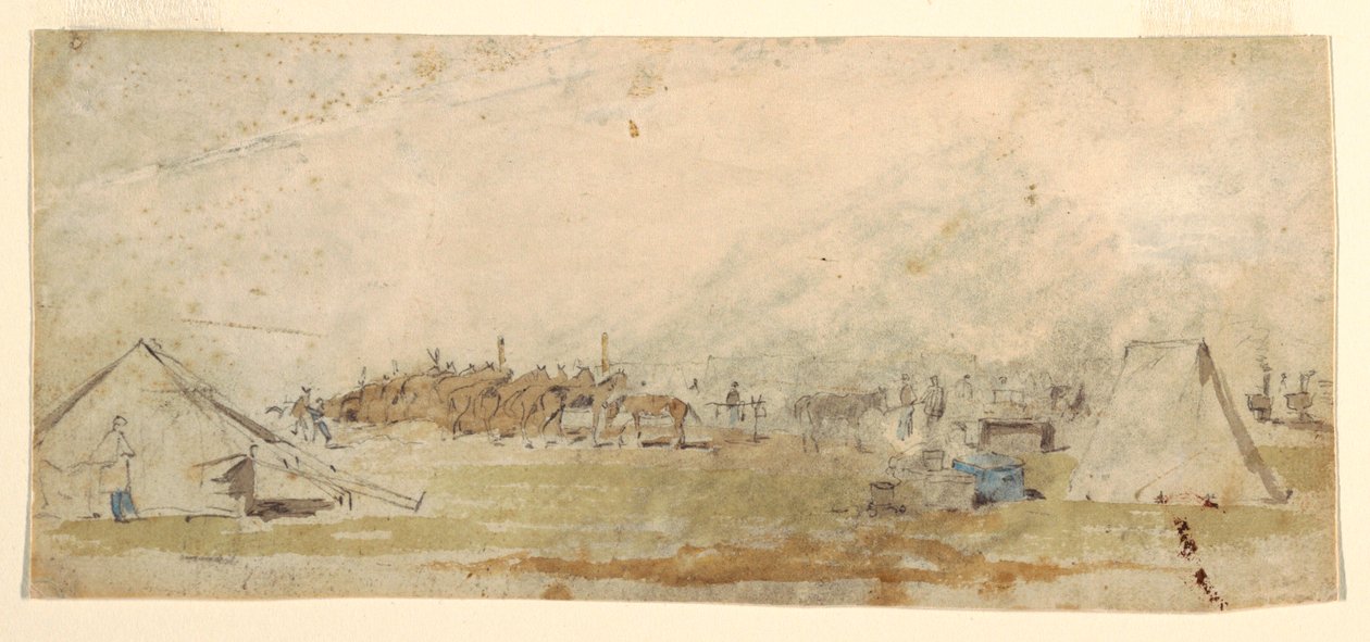 绘图，陆军营地，1862 年 作者 温斯洛·荷马