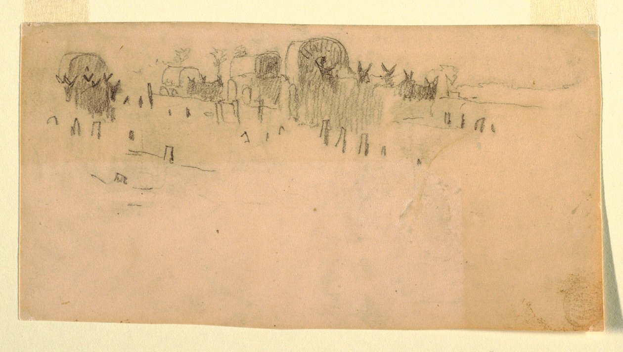 绘图，军车列车，1862 年 作者 温斯洛·荷马