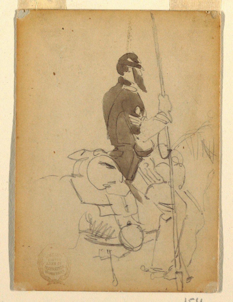 绘图，骑兵，1862 年 作者 温斯洛·荷马