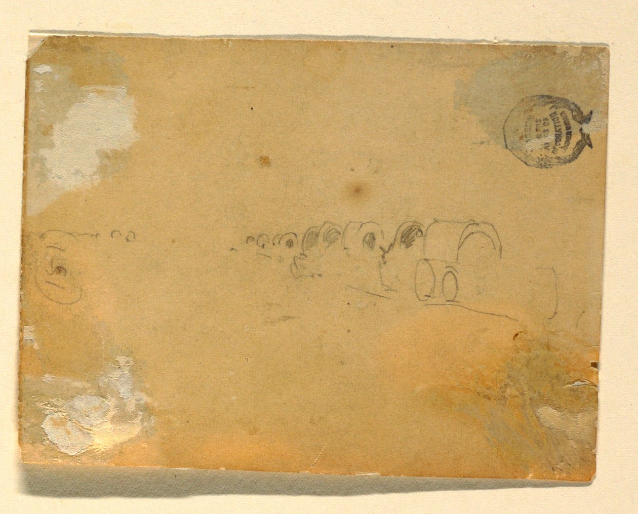 素描，马车队轮廓草图，1862 年 作者 温斯洛·荷马