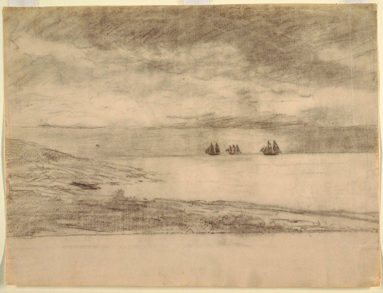 绘图，缅因州普劳特颈部，1883-84 年 作者 温斯洛·荷马