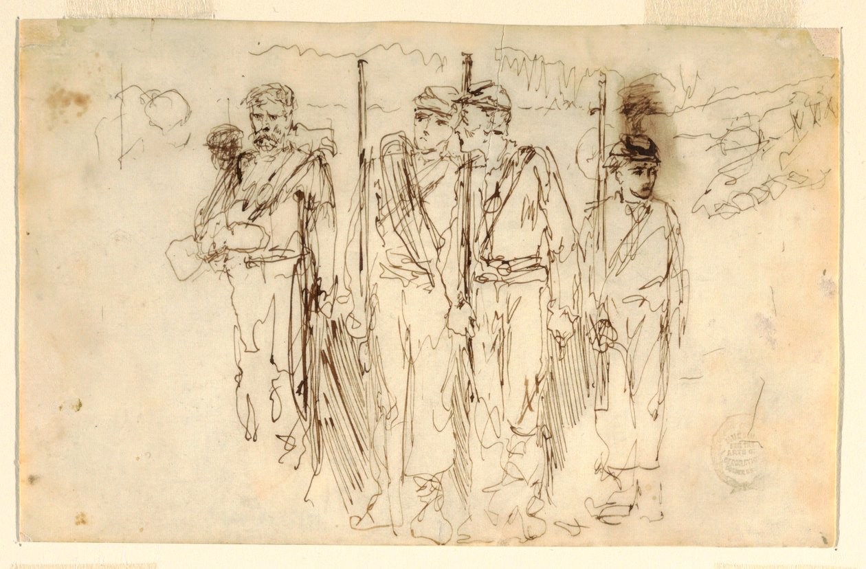 绘画，《行走的伤员》，1861-62 年 作者 温斯洛·荷马