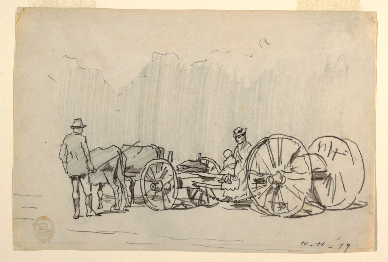 绘图，牛轭，1879 年 作者 温斯洛·荷马