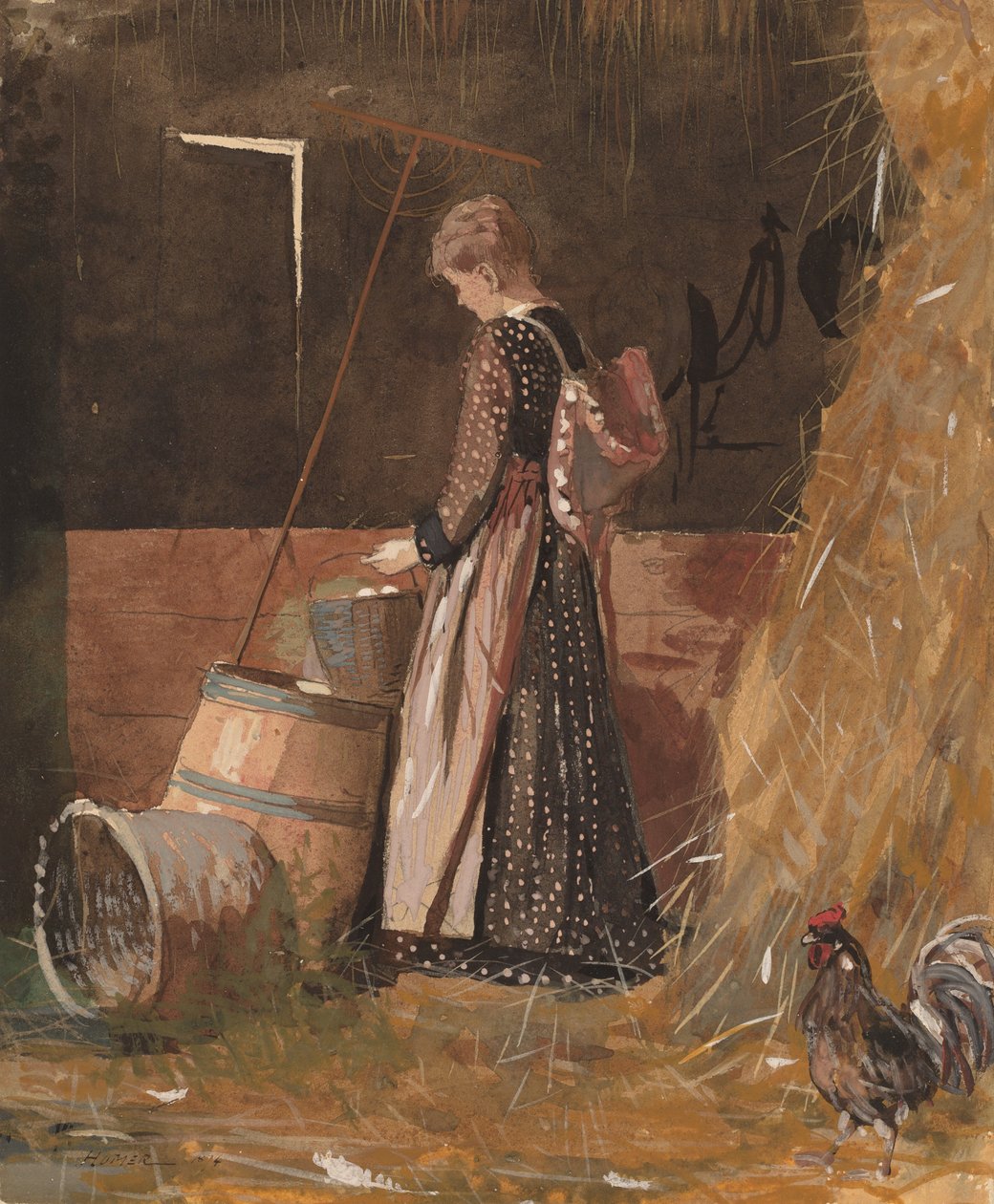新鲜鸡蛋，1874年。 作者 温斯洛·荷马