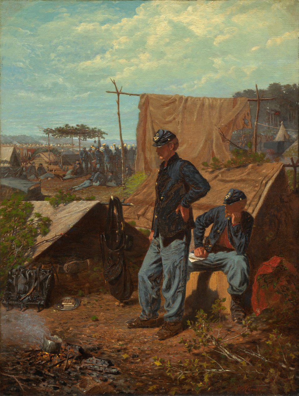 《甜蜜之家》，约1863年（布面油画） 作者 温斯洛·荷马
