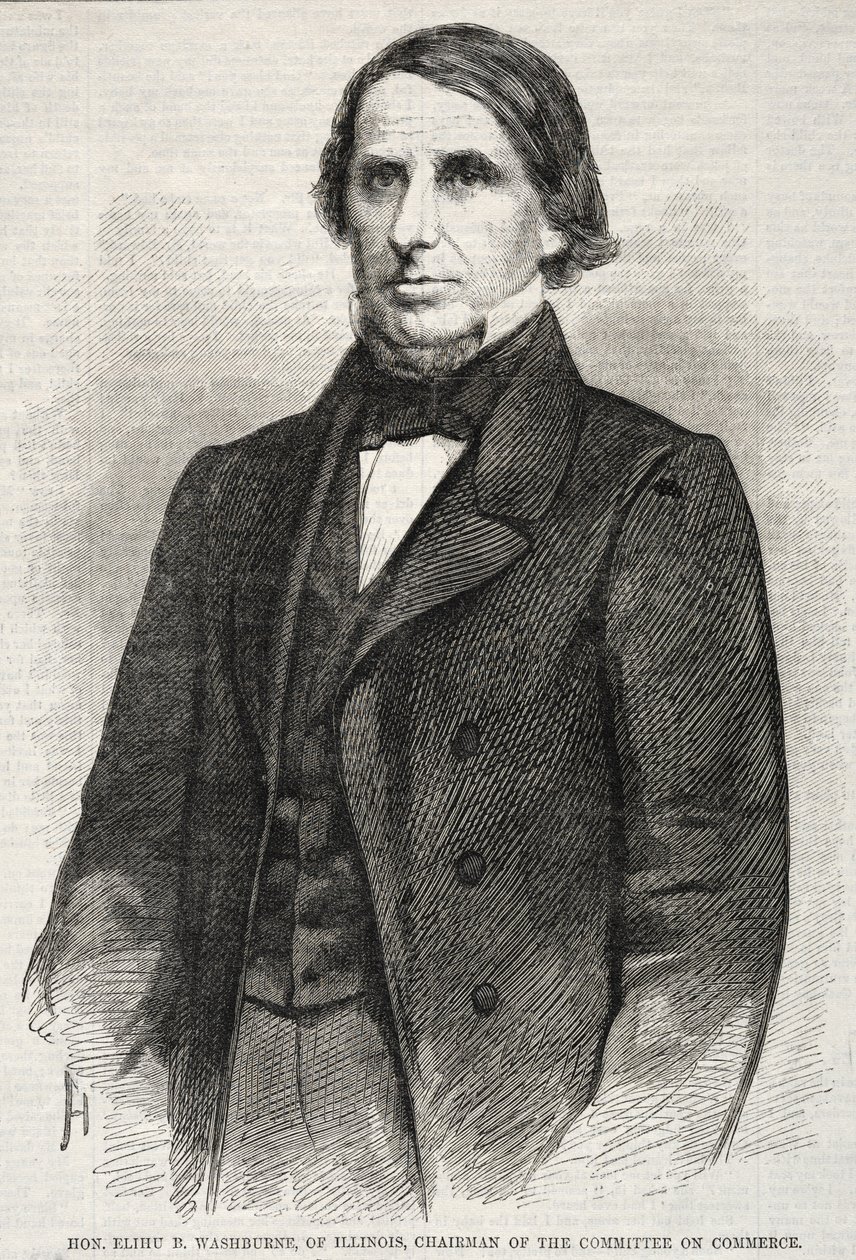 老公伊利诺伊州的Elihu B.Washburne，商务委员会主席，1860年。 作者 温斯洛·荷马