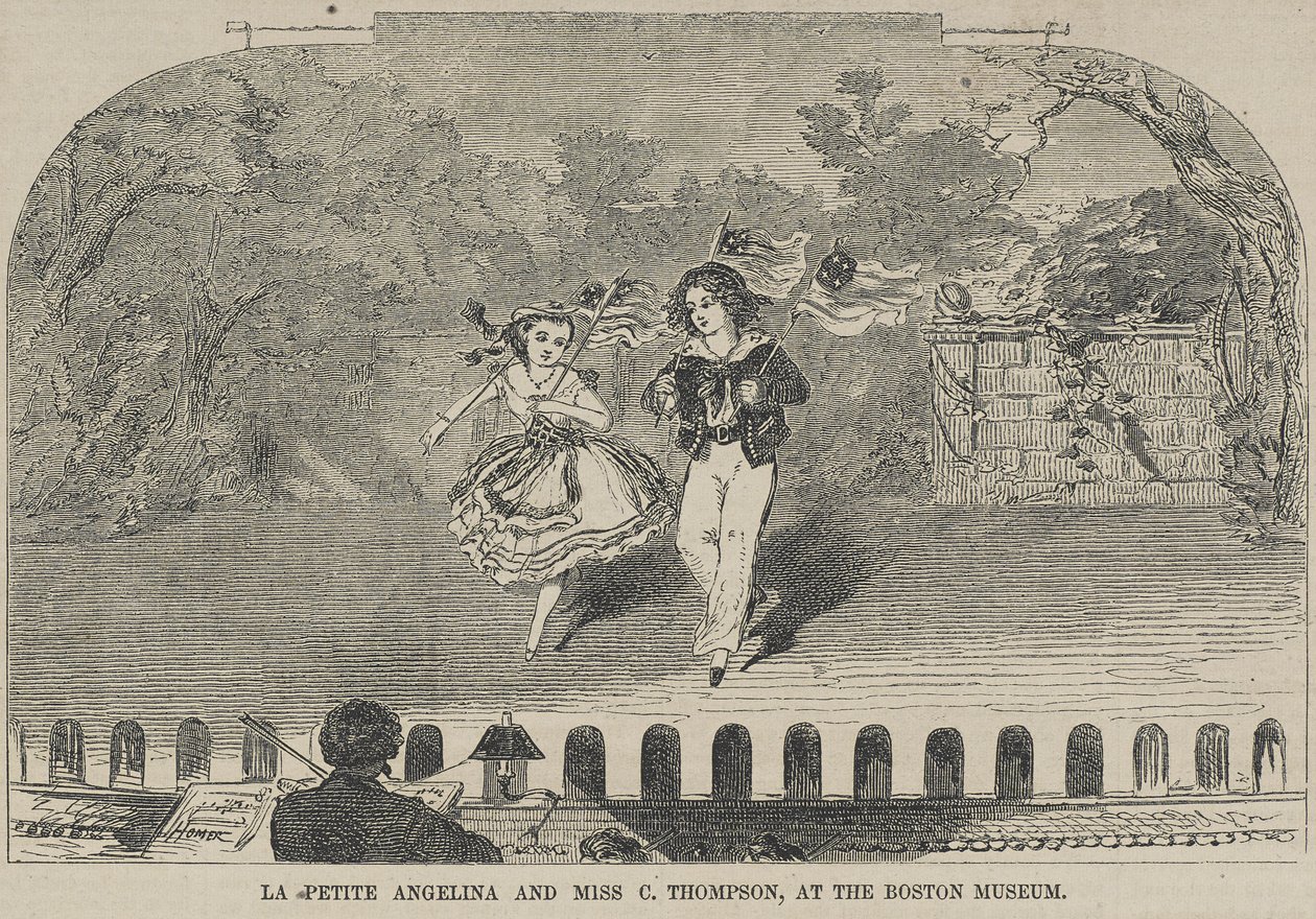 波士顿博物馆的小天使安吉丽娜（La Petite Angelina）和汤普森小姐（C. Thompson） 作者 温斯洛·荷马