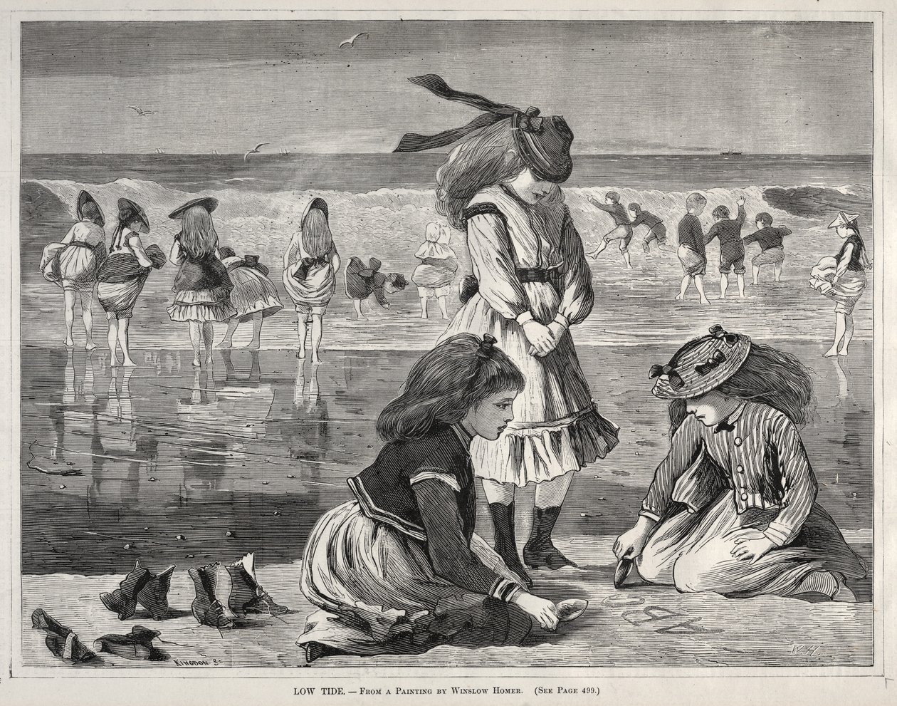 退潮，1870年。 作者 温斯洛·荷马