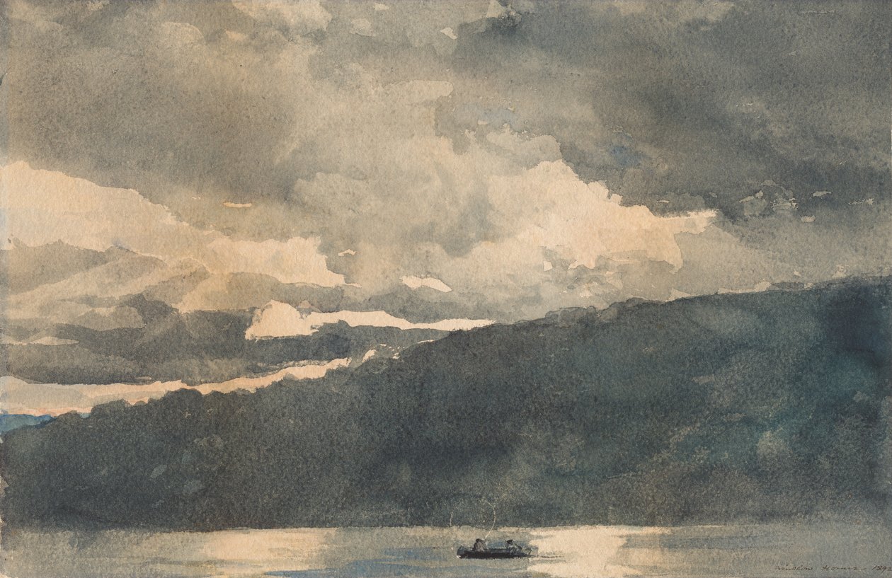 貂湖（Mink Lake），阿地伦达山脉（Adirondacks），1892年。 作者 温斯洛·荷马