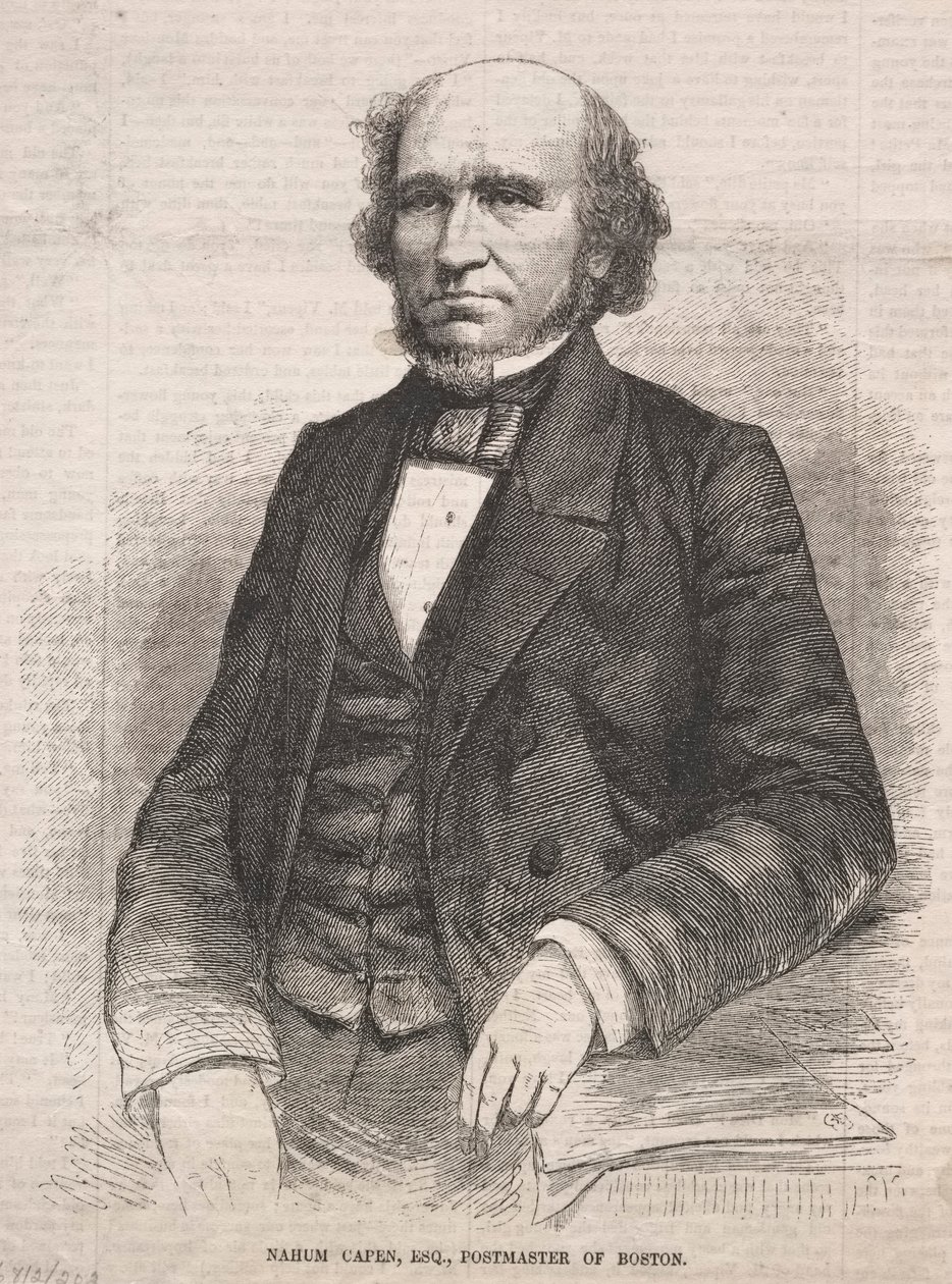 Nahum Capen，Esq。，波士顿邮政局长，1859年。 作者 温斯洛·荷马