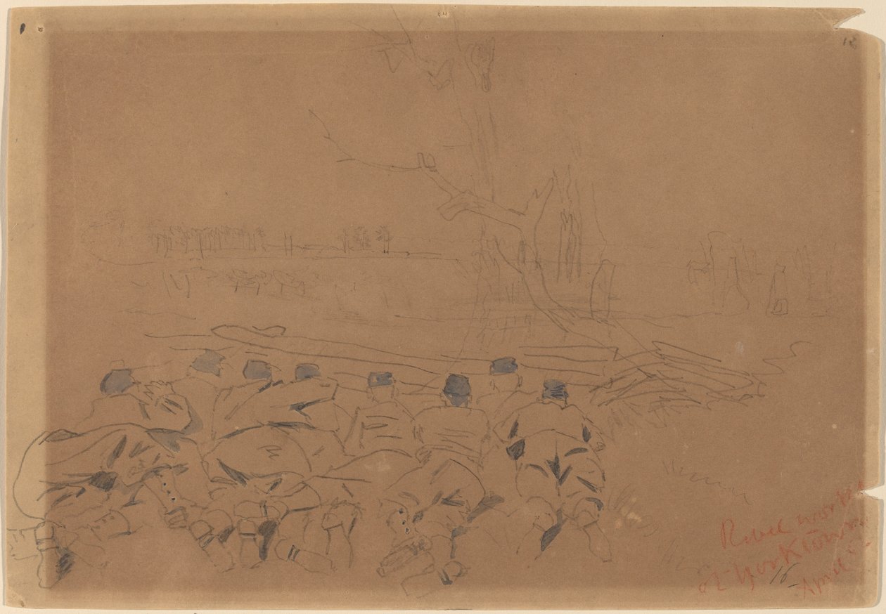 约克城的叛军工程，1862年。 作者 温斯洛·荷马