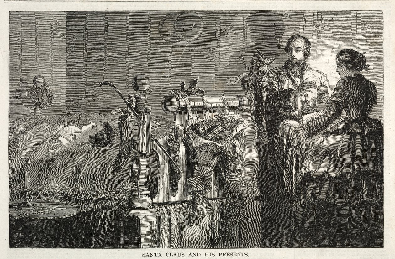 圣诞老人和他的礼物，1858年。 作者 温斯洛·荷马