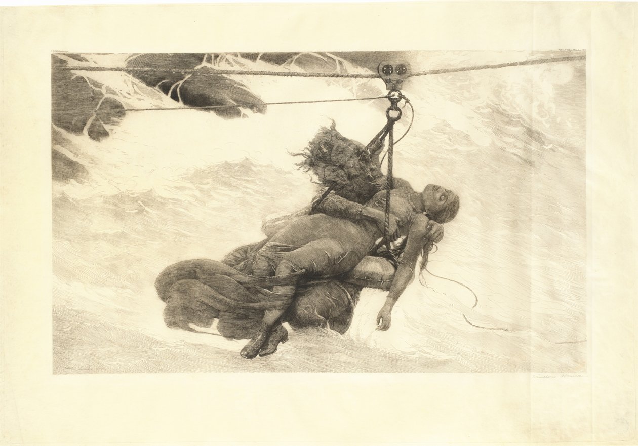 救了，1889年。 作者 温斯洛·荷马