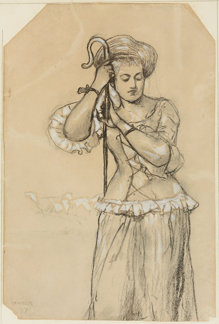 牧羊女，1877年 作者 温斯洛·荷马
