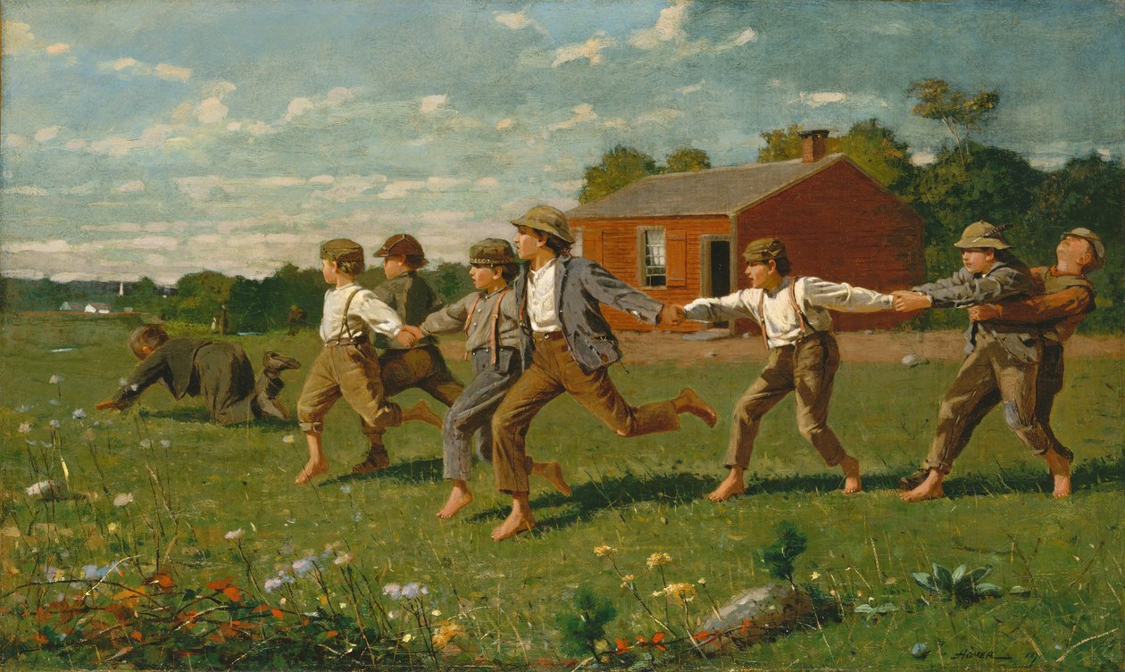 Snap Whip，1872年。 作者 温斯洛·荷马