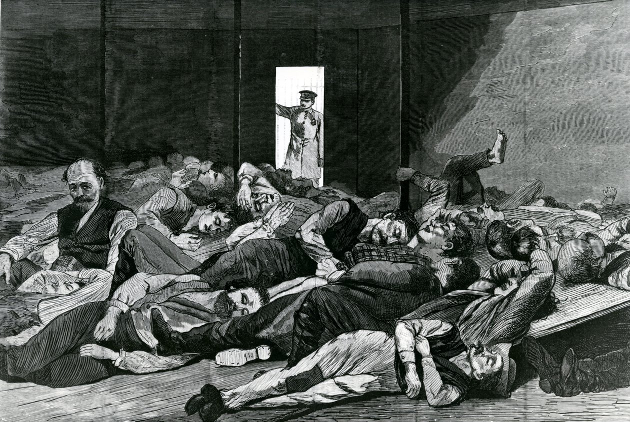 Station House Lodgers，于1874年出版于“Harper&39;s Weekly” 作者 温斯洛·荷马
