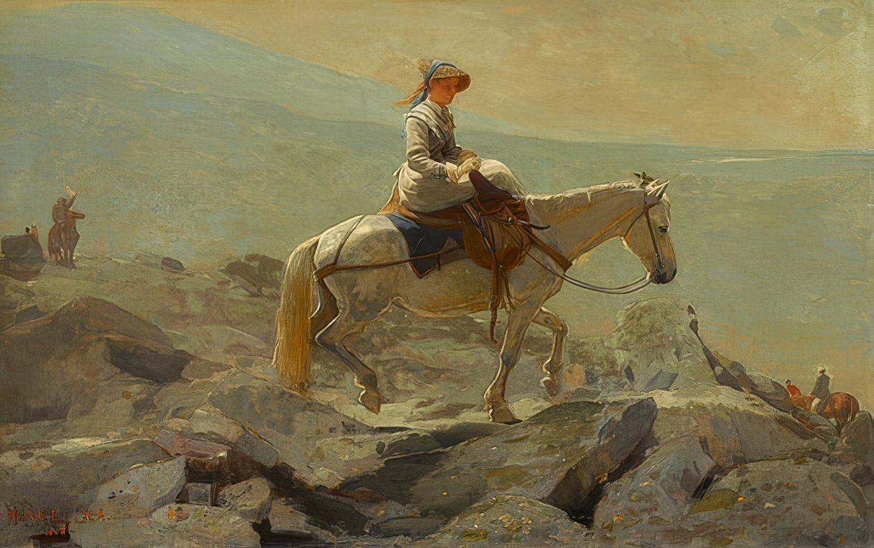 White径，怀特山脉。 1868年 作者 温斯洛·荷马