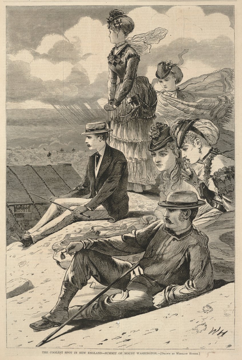 新英格兰最凉爽的地方--华盛顿山顶，摘自《哈珀杂志》1870 年 7 月 23 日 作者 温斯洛·荷马