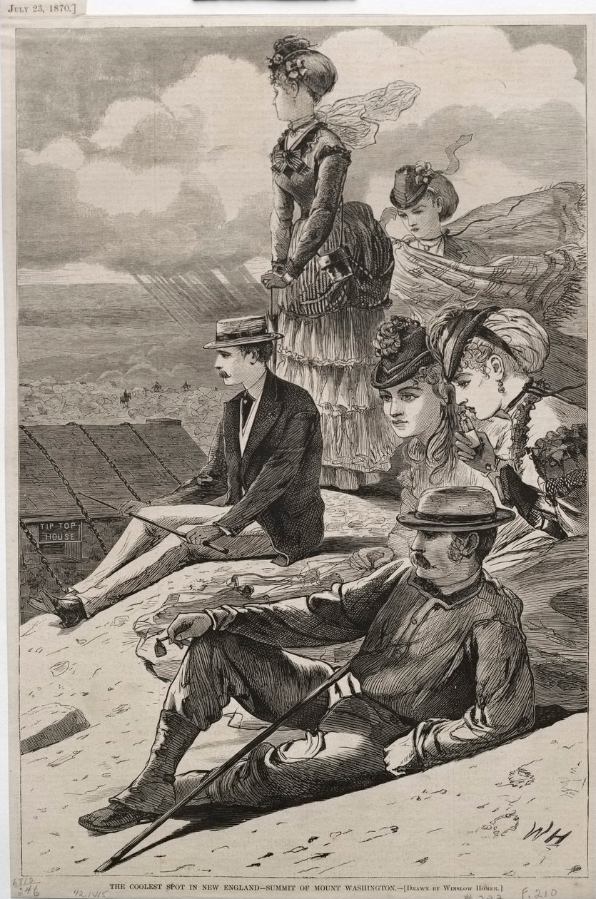 新英格兰最酷的地方-华盛顿山峰，1870年。 作者 温斯洛·荷马
