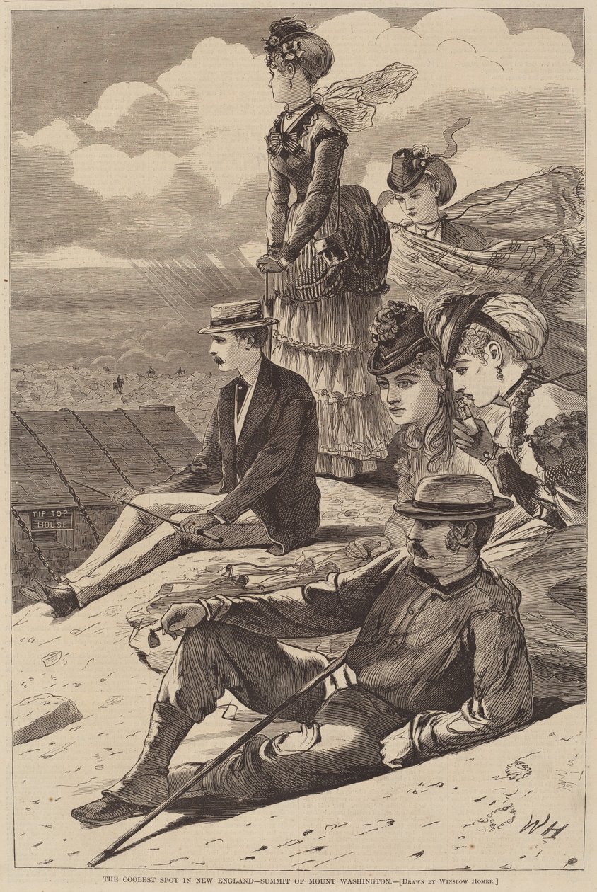 新英格兰最酷的地方--华盛顿山顶，1870年出版。 作者 温斯洛·荷马