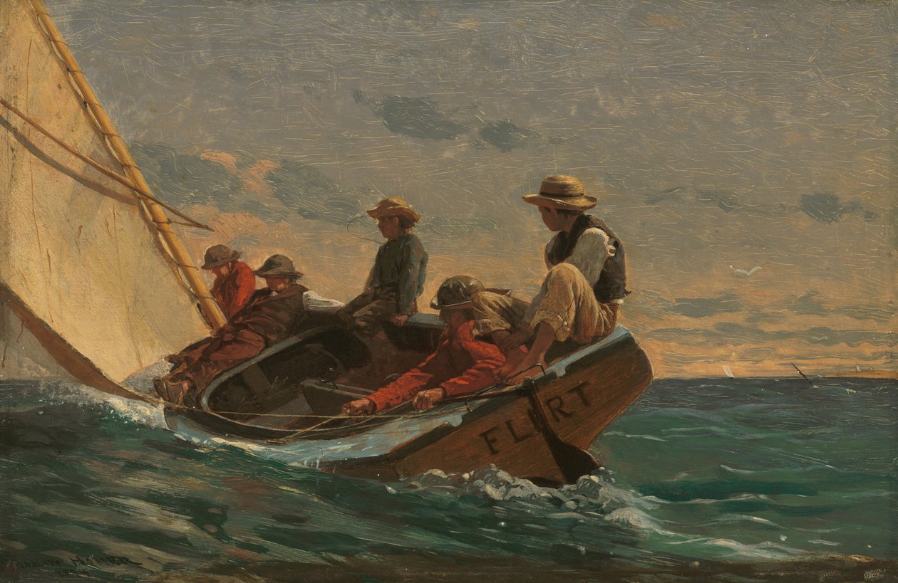 调情》，1874年。 作者 温斯洛·荷马