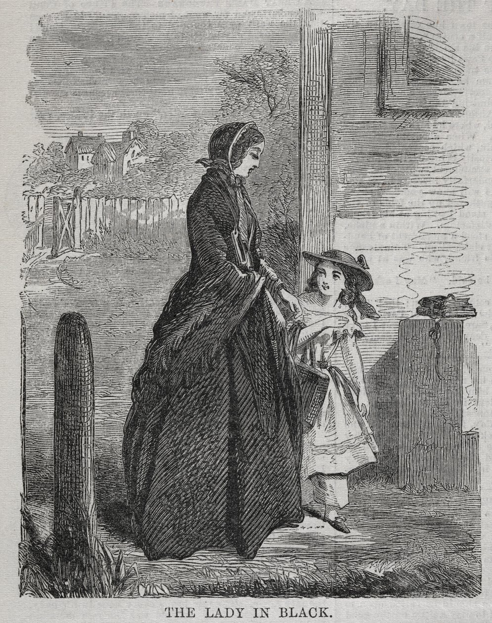 《黑衣女人》，1860年。 作者 温斯洛·荷马