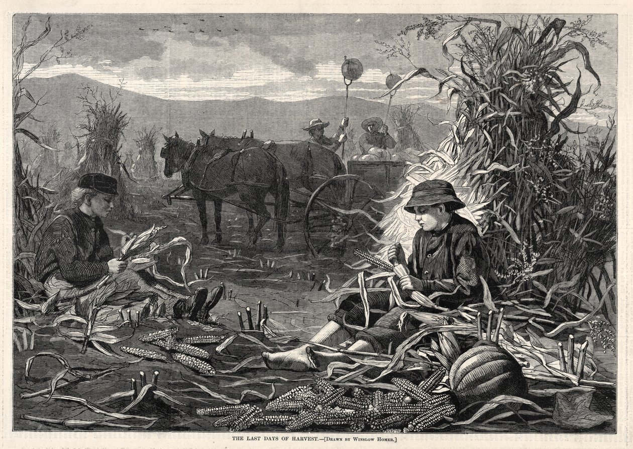 收获的最后一天，1873年。 作者 温斯洛·荷马