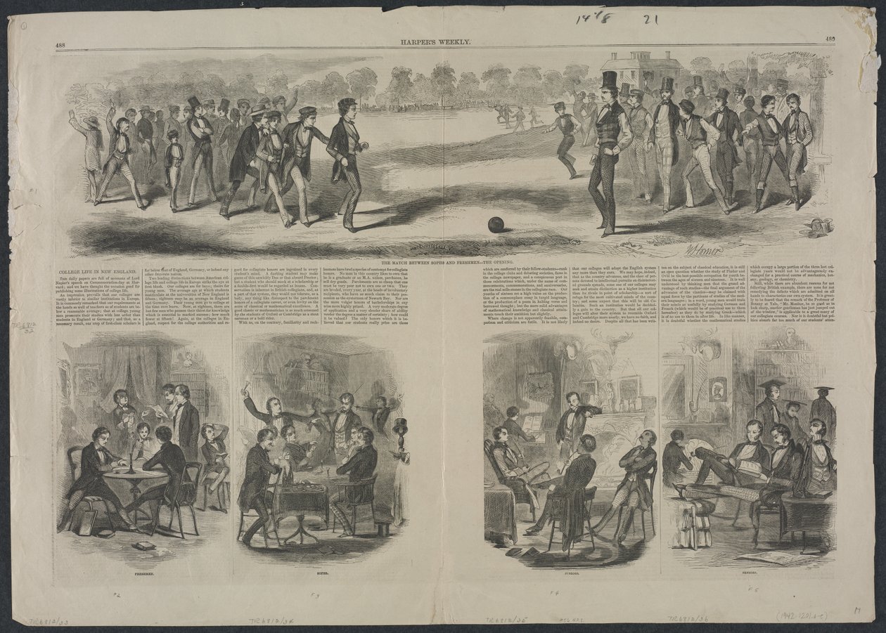 Sophs和新生之间的比赛，1857年。 作者 温斯洛·荷马