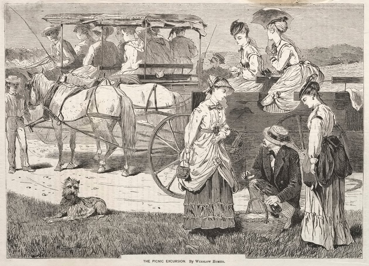 1869年的郊游活动。 作者 温斯洛·荷马