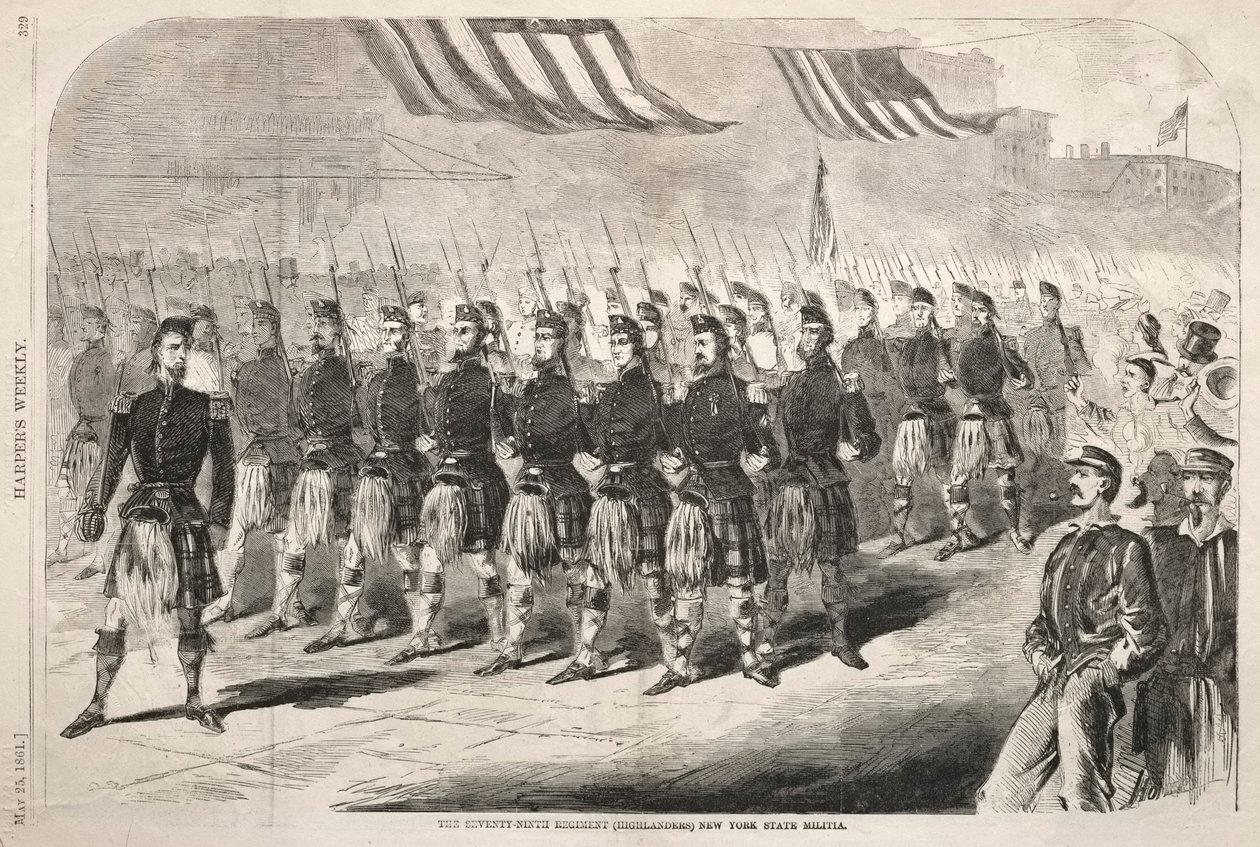 第七十九团高地人，纽约州民兵，1861年。 作者 温斯洛·荷马