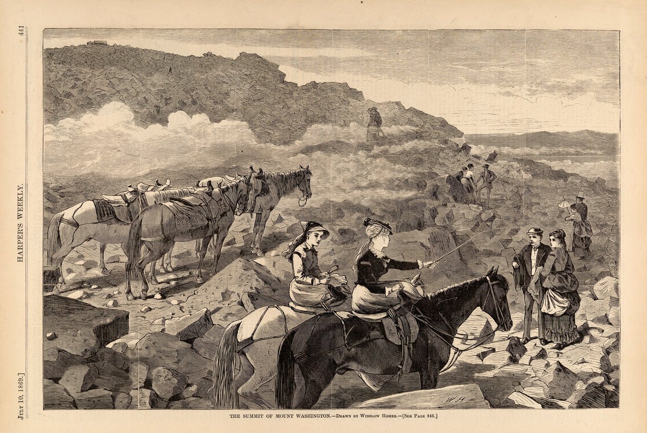 华盛顿山顶》，摘自《哈珀周刊》，1869 年 7 月 10 日 作者 温斯洛·荷马