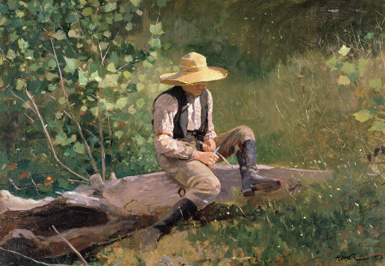 The Whittling Boy，1873年 作者 温斯洛·荷马