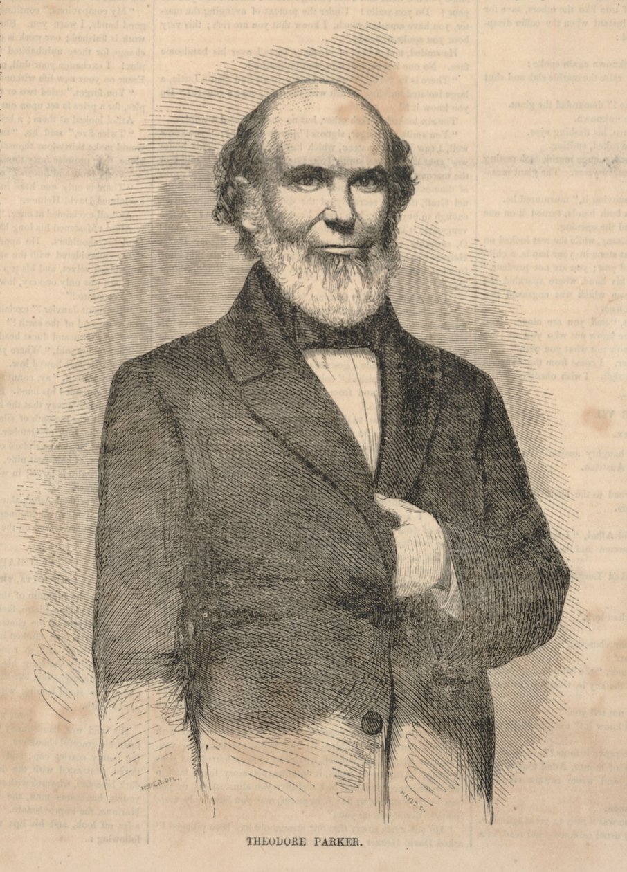 西奥多-帕克，摘自 1858 年 11 月 6 日巴鲁的《画室伴侣》（Pictorial Drawing-Room Companion）。 作者 温斯洛·荷马