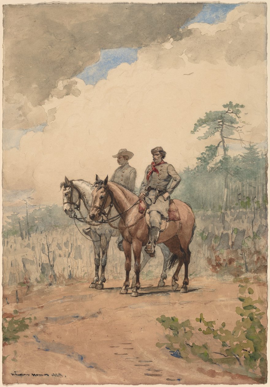 两个童子军，1887年。 作者 温斯洛·荷马