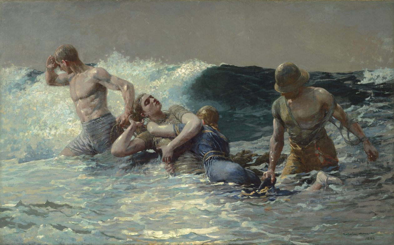 Undertow，1886年 作者 温斯洛·荷马
