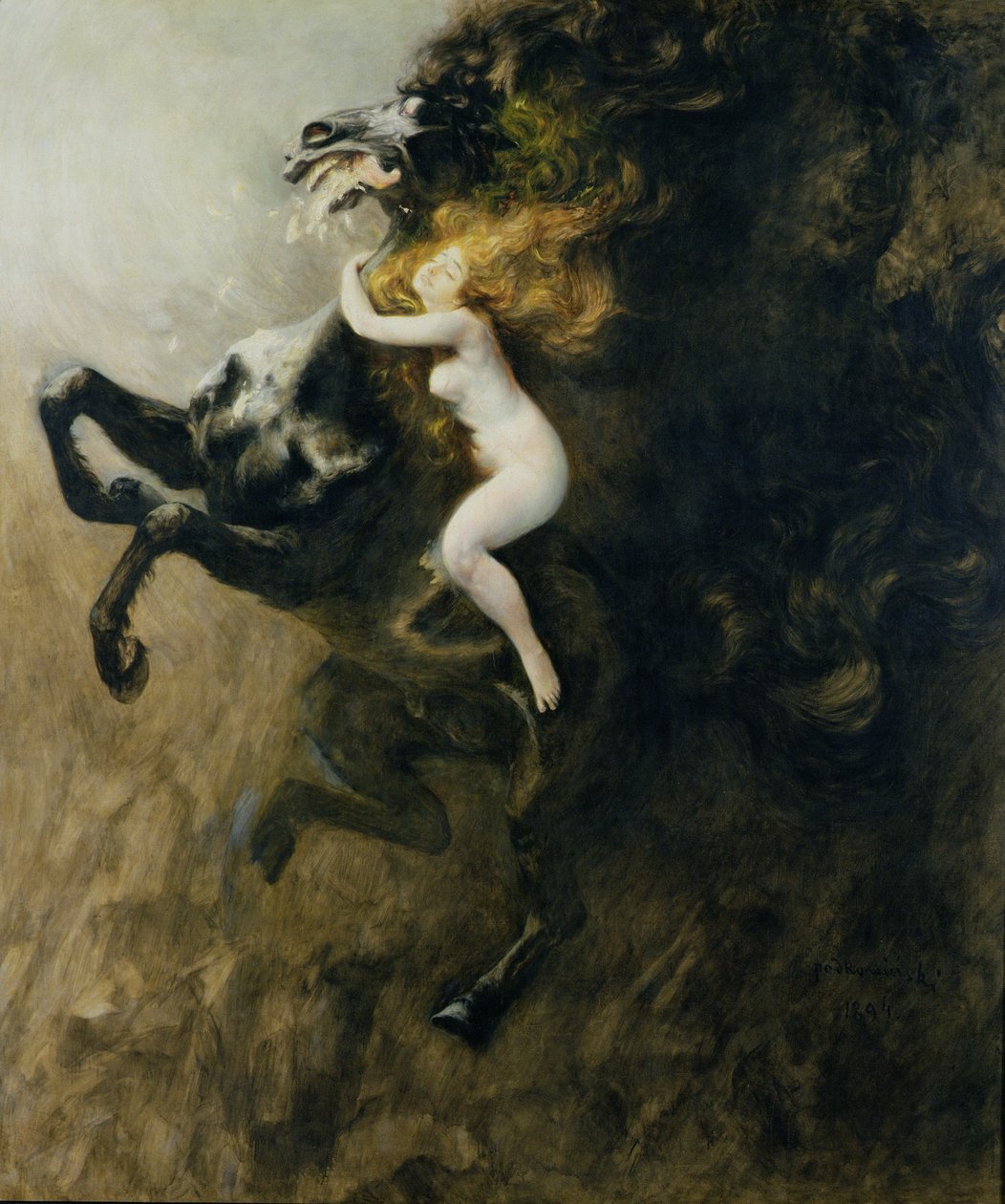 疯狂的狂热或疯狂的梦想，1894年 作者 Wladyslaw Podkowinski