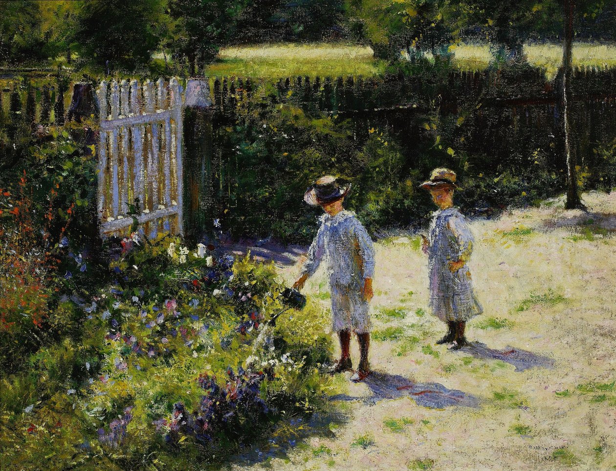 花园里的孩子们 作者 Wladyslaw Podkowinski