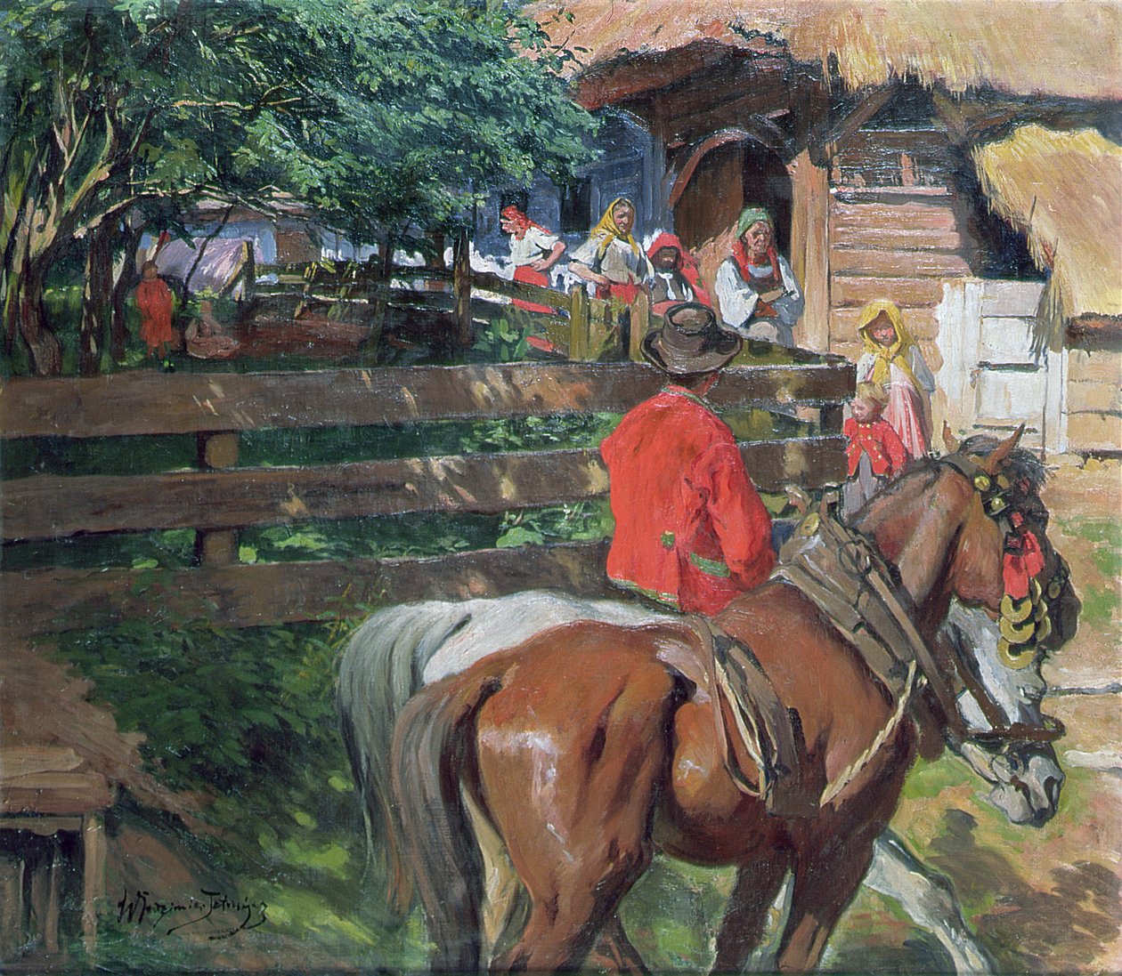 配对，c.1900 作者 沃兹米泽·特马杰