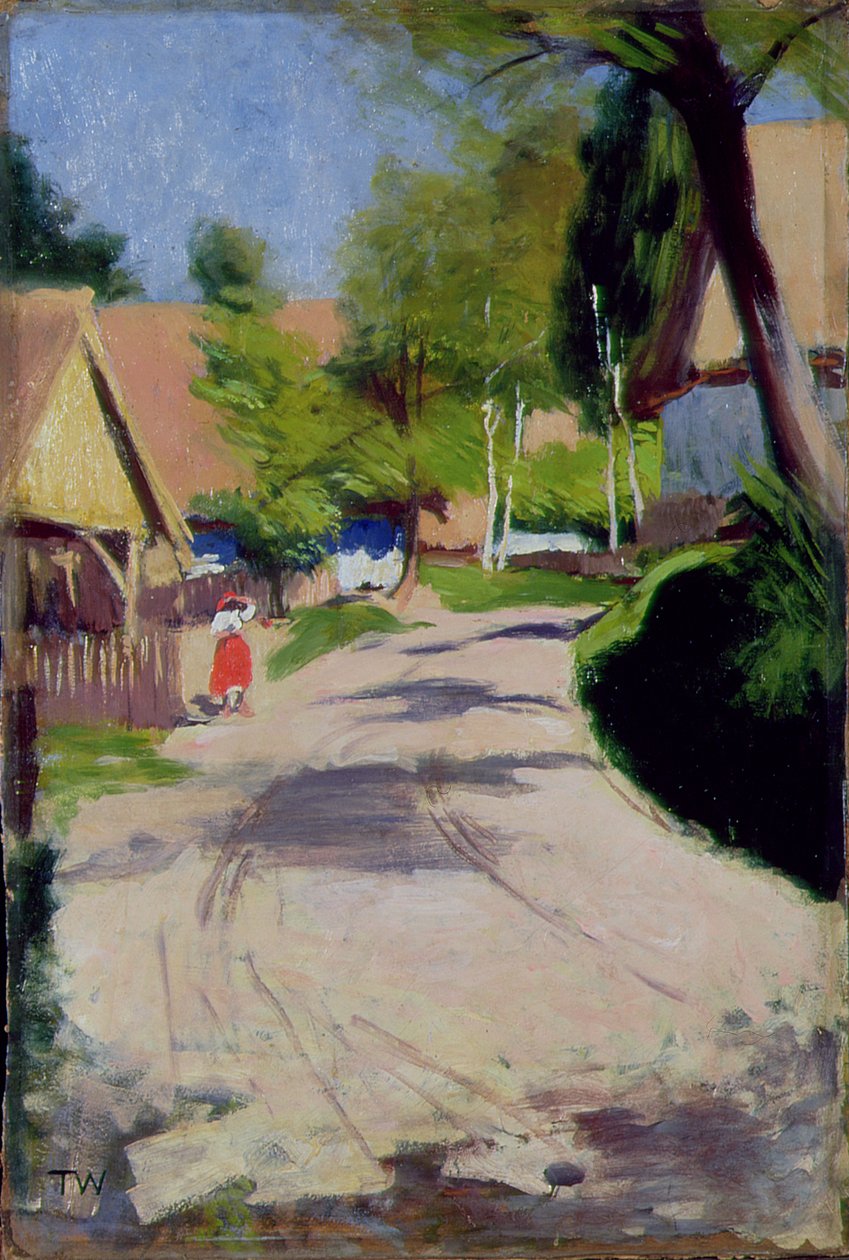 1910年通过一个村庄的道路 作者 沃兹米泽·特马杰