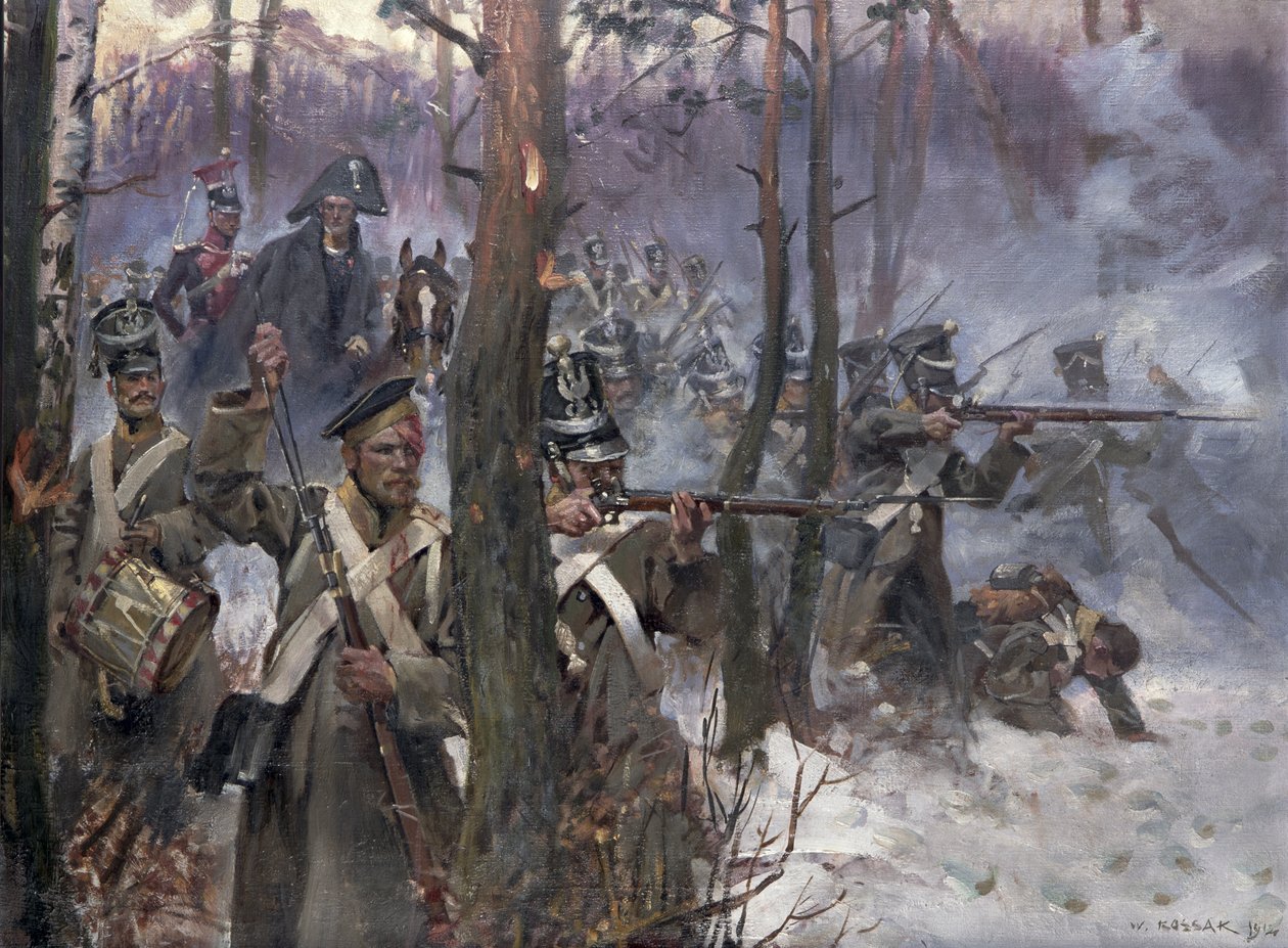 1811年2月25日，华沙奥尔辛克·格罗霍夫斯克战役，1912年 作者 Wojciech Kossak