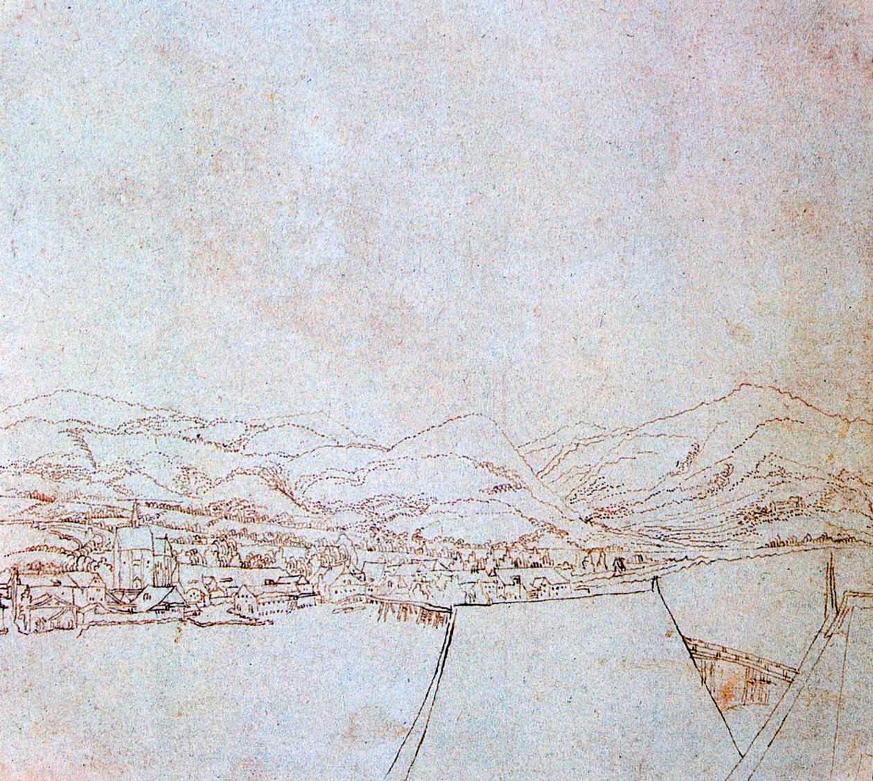 乌法尔（Urfahr）风景，c1510-1553 作者 沃尔夫·胡伯