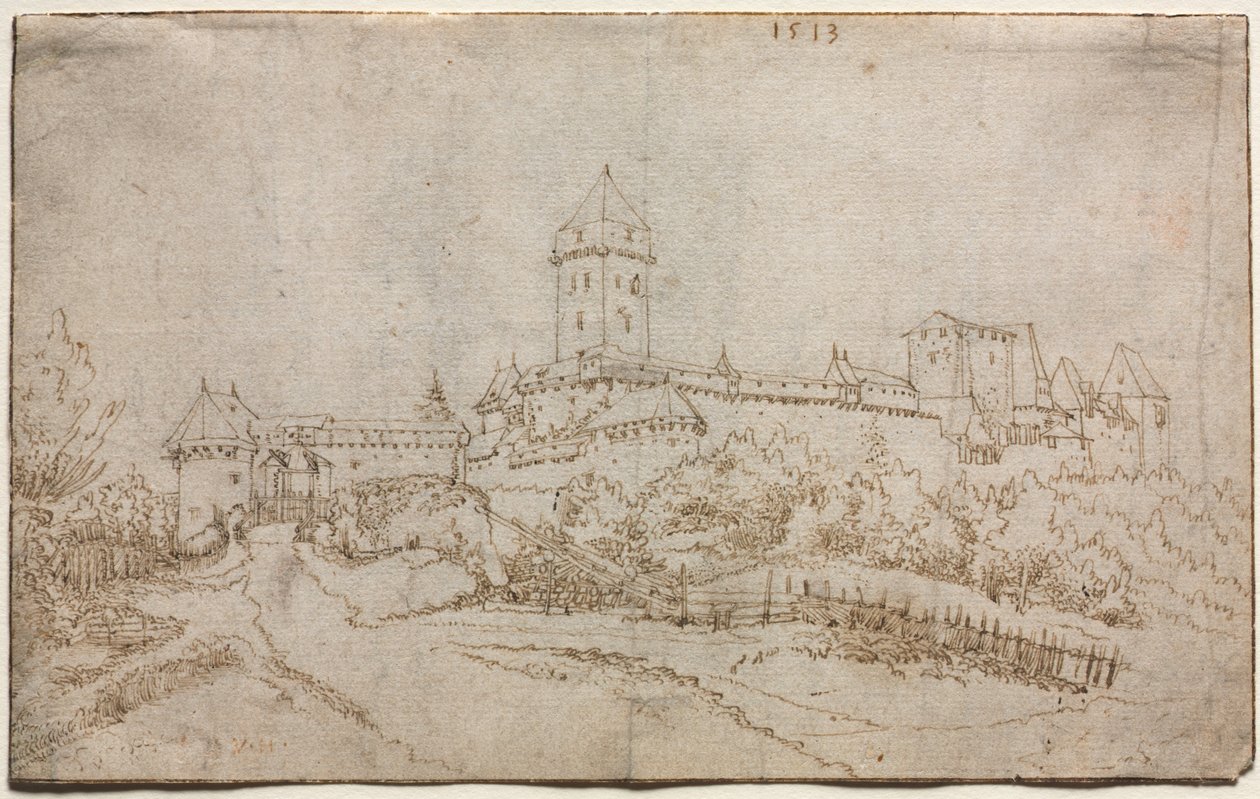 城堡的景象，1513年。 作者 沃尔夫冈·胡贝尔