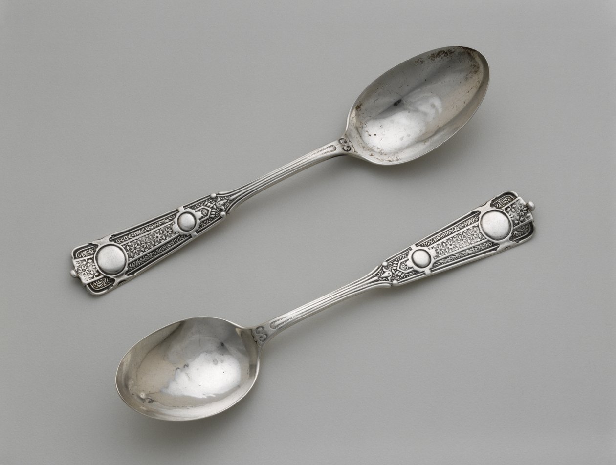对茶匙c。 1860-1871（银） 作者 伍德和休斯